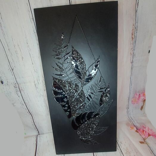 Панно с растениями и кристалами