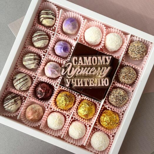 Шоколадные трюфели+ дубайская плитка директору, классному руководителю, заведующей