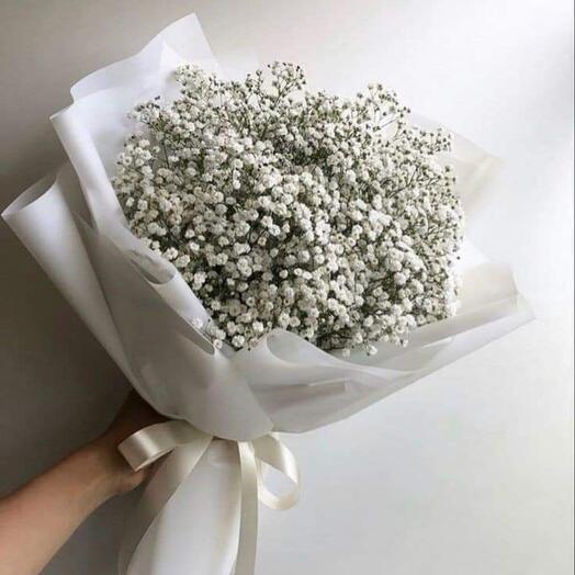 Букет белых гипсофил 🤍