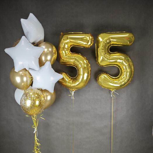 Набор шаров с цифрами 55