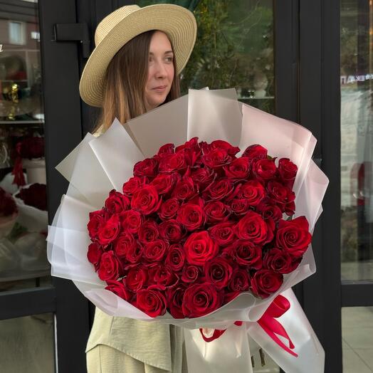Акция🔥51 Роза🌹 букет из красных роз💫 дофамин