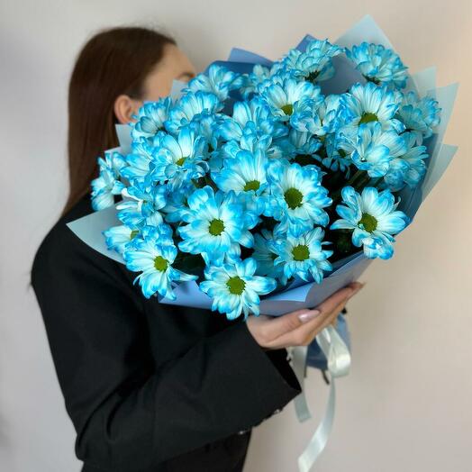 Букет голубых ромашек