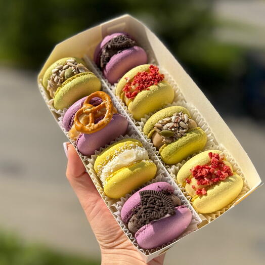 Макаронс, макаруни, макарон, макароны в коробке 8 шт