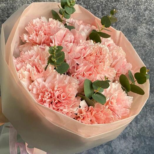 💞Моно-букет из розовых диантусов