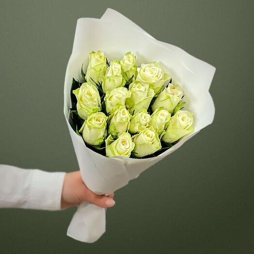 Букет Марсель (белые розы 11 шт) Кения 40 см