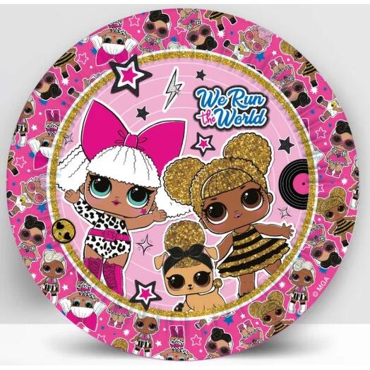 Тарелка одноразовая кукла 6шт