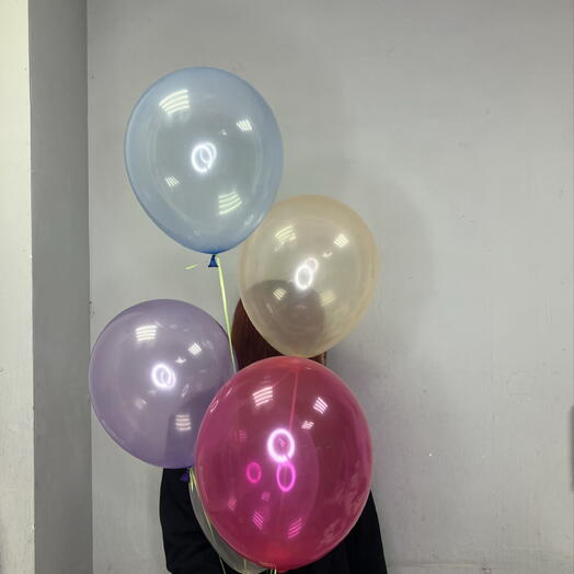 Набор из 5 прозрачных цветных шаров