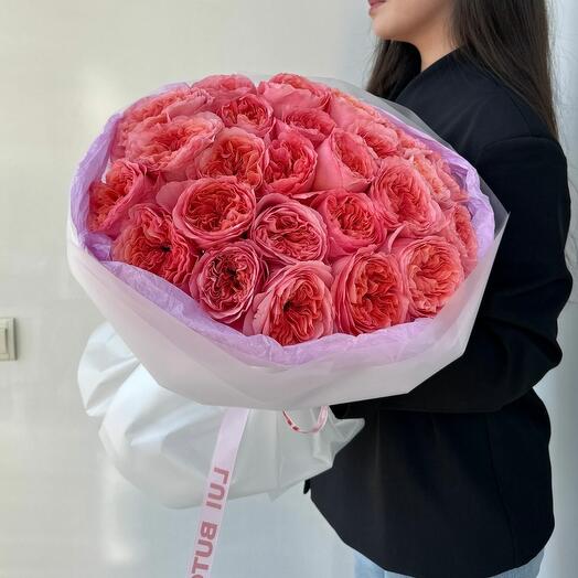 Букет "25 пионовидных роз Pink Expression"