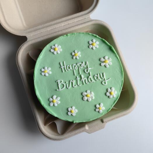 Бенто-торт "Happy Birthday" на день рождения, юбилей для девушки, подруги, любимой, жены, коллеги, дочери, сестры, мамы