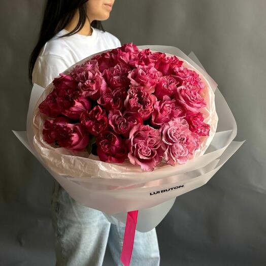 Букет "25 пионовидных роз Country Blue"