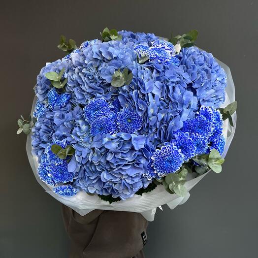 Композиция «сапфир» Гортензия Кустовая хризантема