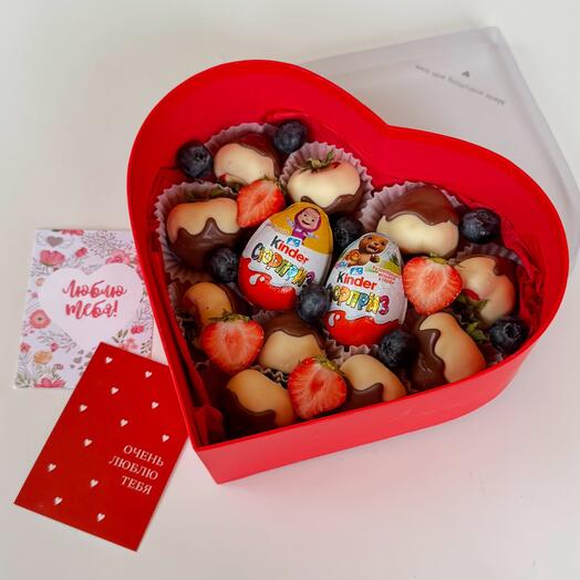 Набор Kinder + Клубника в шоколаде