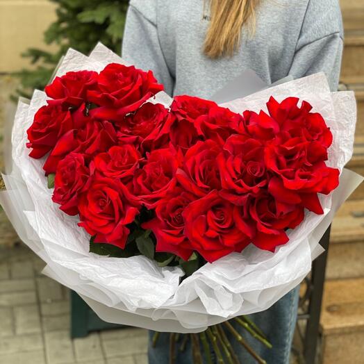 Rouge Signature — букет из 21 французской розы