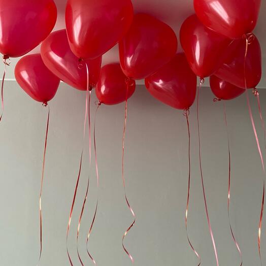 Шары «Любовь» 25❣️ сердца шары под потолок