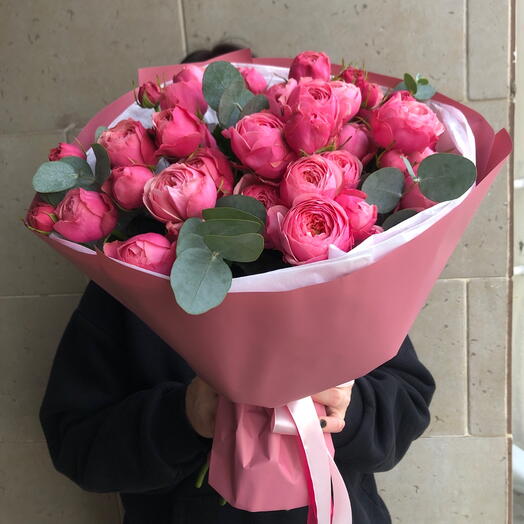 Букет из кустовых пионовидных роз «» 🌸🌸🌸🌸🌸