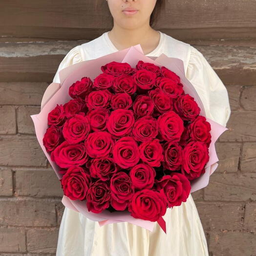 Букет 35 красных роз 🌹