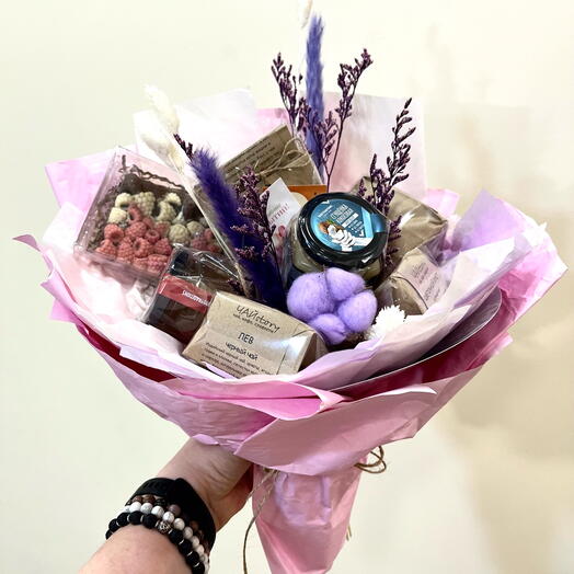 Букет из чая «Розовый каприз»