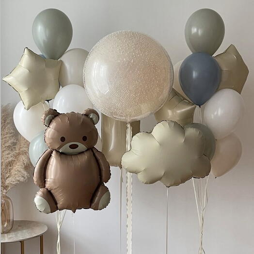 Balloon bouquets for a 1st birthday
