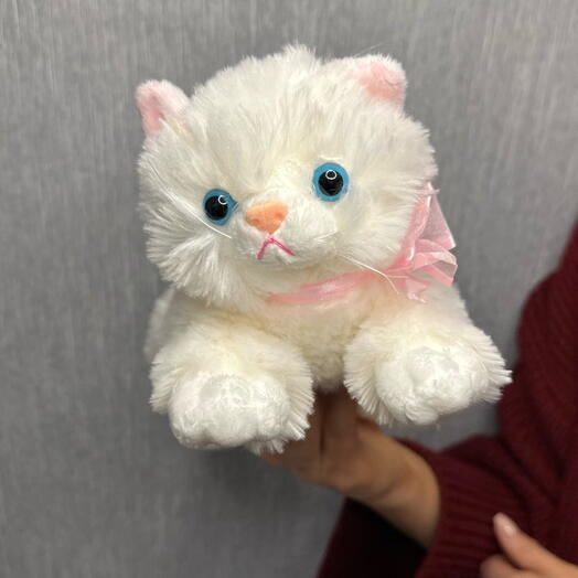 Мягкая игрушка «Котенок» белый музыкальный