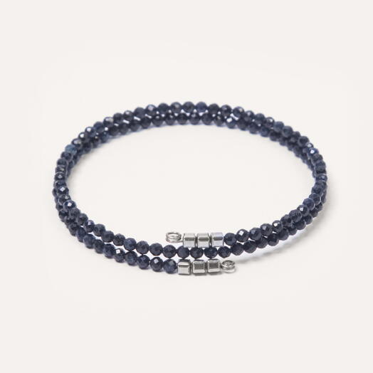 Браслет Ирис Синий корунд Rh+ 19 см (BRA1100)