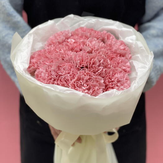 Букет розовых диантусов, 15 шт