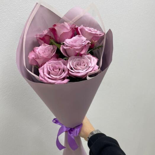 Букет роз Infused Pink 7 шт