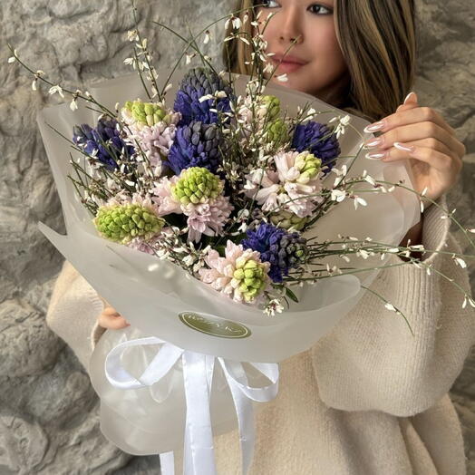 Монобукет Hyacinth   Genista