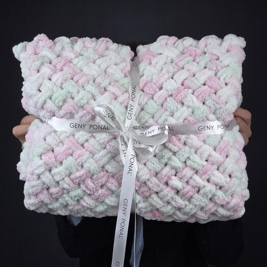 Уютный плед для дома зефирка 🩷