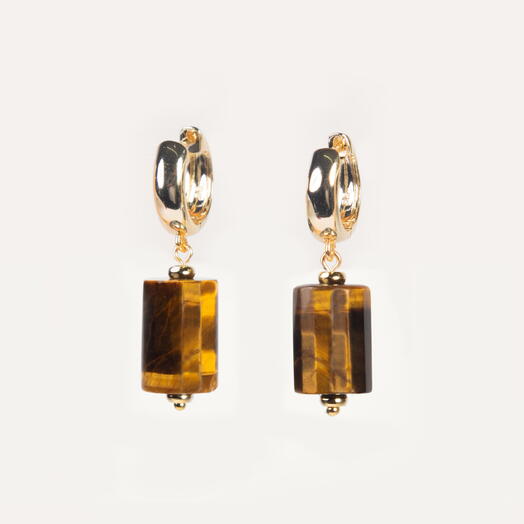 Серьги Нисса Тигровый глаз 14K (EAR1150)