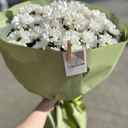 Монобукет из кустовых хризантем