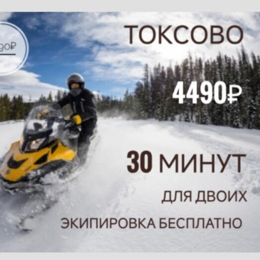 Paseo en moto de nieve para 1-2 personas