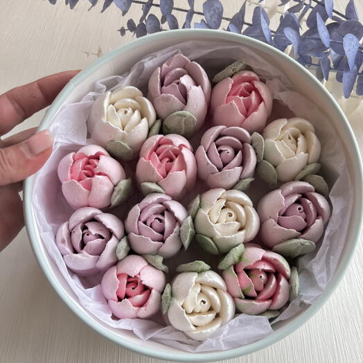 Букет в шляпной коробке на день рождения , выпускной , вкусный подарок, сестре, маме