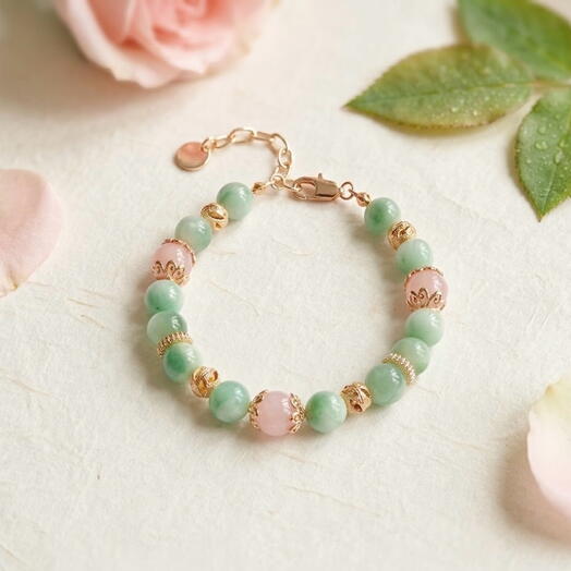 Браслет из ларимара Розовый эвкалипт