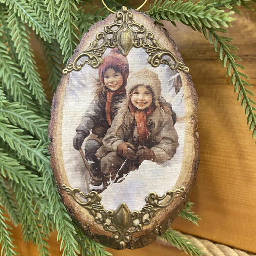 Елочная винтажная игрушка «Зимушка»