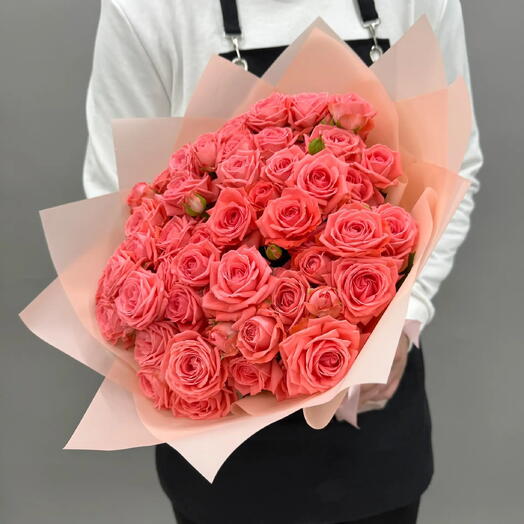 Букет из 15 кустовых роз "Барбадос" N1301