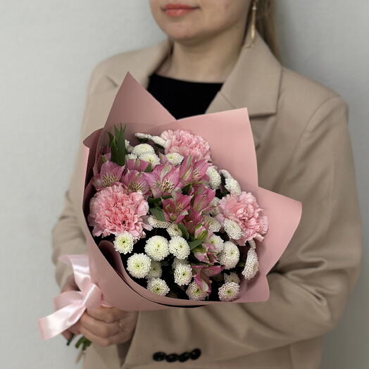 Букет "Розовое счастье"