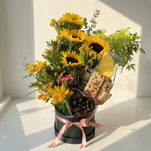 Flores en cesta
