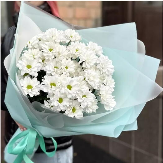 🌼Букет белых кустовых хризантем