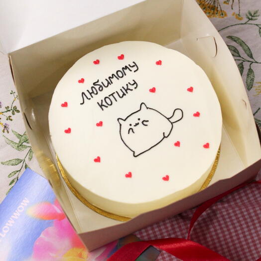 😻️Торт Любимому Котику с сердечками