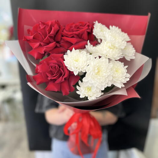 Букет «Красное и Белое»