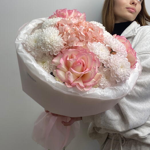 💞Букет «Воздушная нежность» с французскими розами! Bloom room: большой выбор букетов в профиле магазина