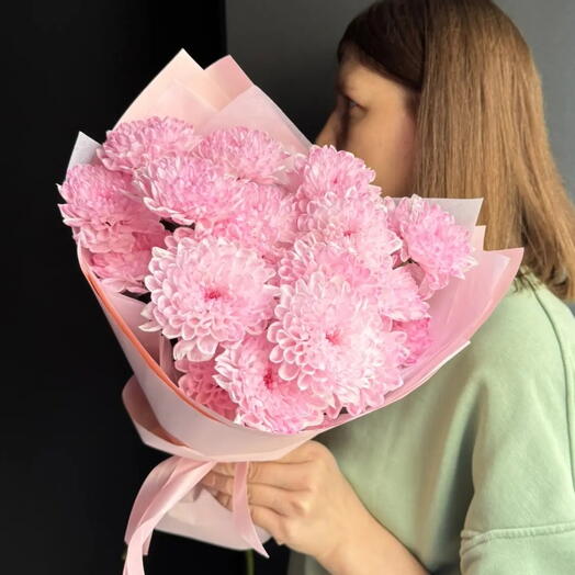 -20%АКЦИЯ💕Букет-комплимент "Розовый фламинго"/куст хризантема /Цветы Уфа/Цветы в Уфе/Доставка цветов Уфа