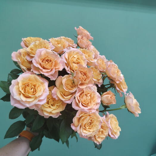 Букет с кустовой розой 🩷🧡