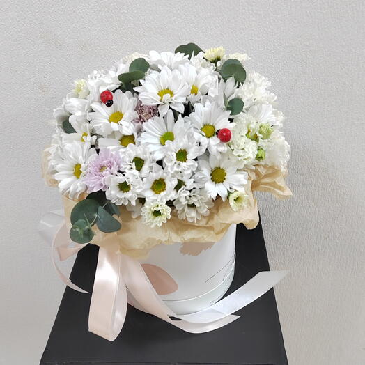 Ромашки в шляпной коробке 🌼