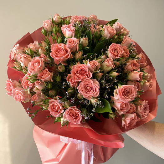Hot pink, xl-sized букет из кустовых роз