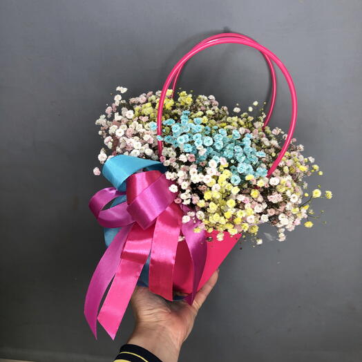 Цветная гипсофила в сумочке🌸