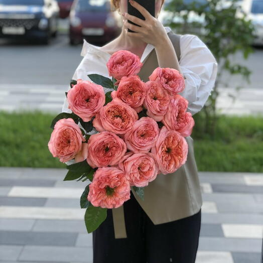 Букет 13 роз Mandarin X-pression