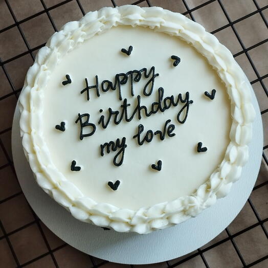 Бенто торт Happy birthday с рюшами