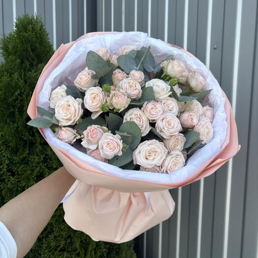 Букет из нежных роз Бомбастик 💘