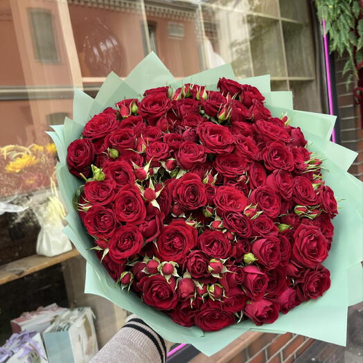Авторский букет «Алая Роза 🌹 «